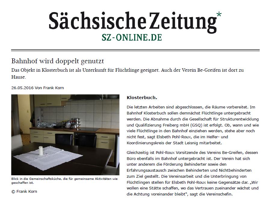 Presseartikel "Bahnhof wird doppelt genutzt" Presseartikel "Bahnhof wird doppelt genutzt"